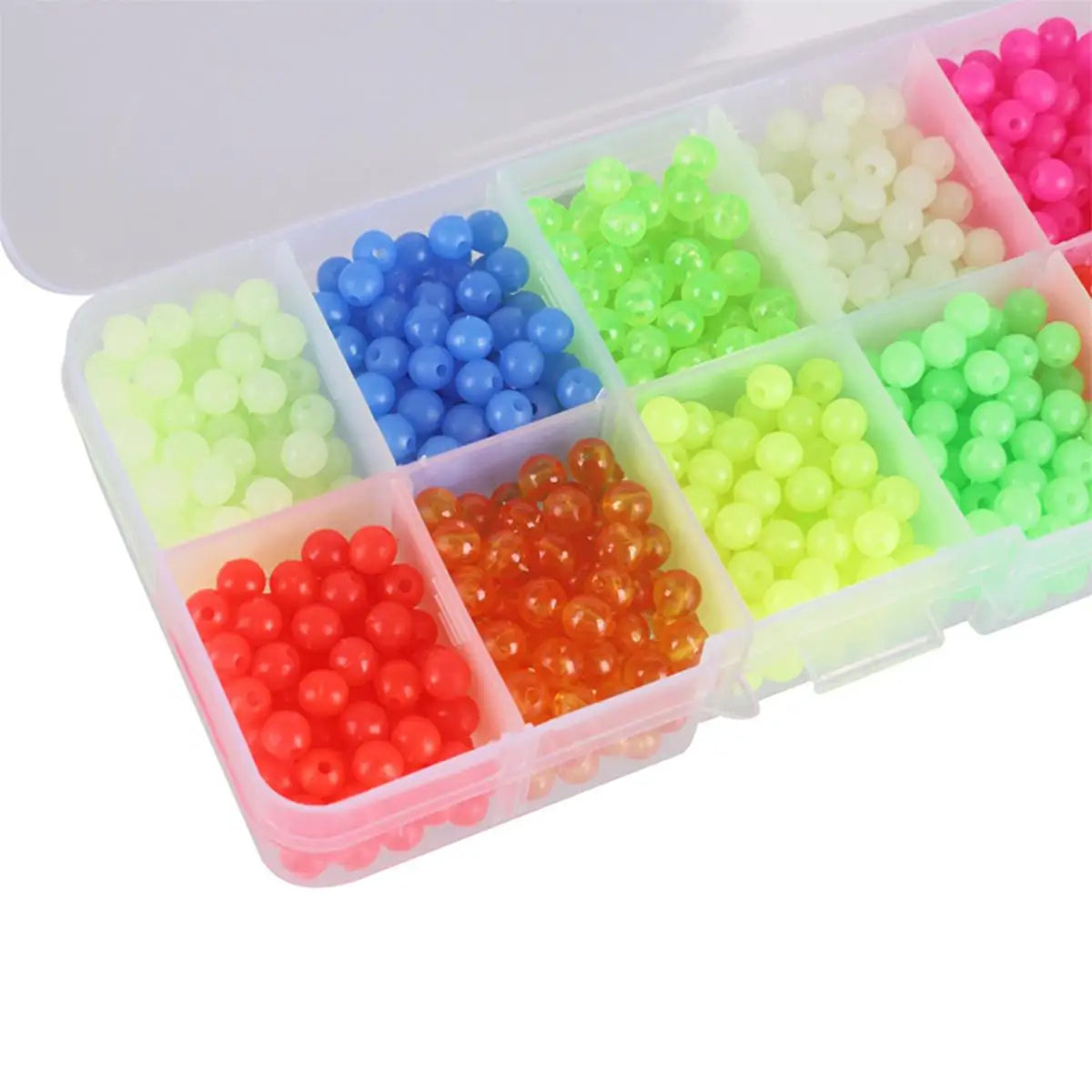 Glowing Fishing Beads Set, Soft Plastic Oval Round Fluorescent Eggs, Saltwater Bait, Deep Sea Night Fishing Tools, 1000pcs Box Peaceful Pleasures Health and Wellness