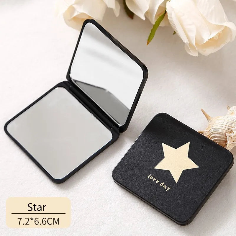 Double-Sided Square Compact Pocket Makeup Mirror | Gift for Women