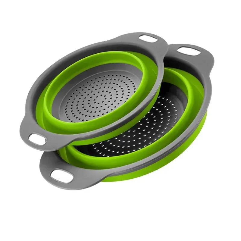 Foldable Silicone Colander Vegetable Washing Drain Basket