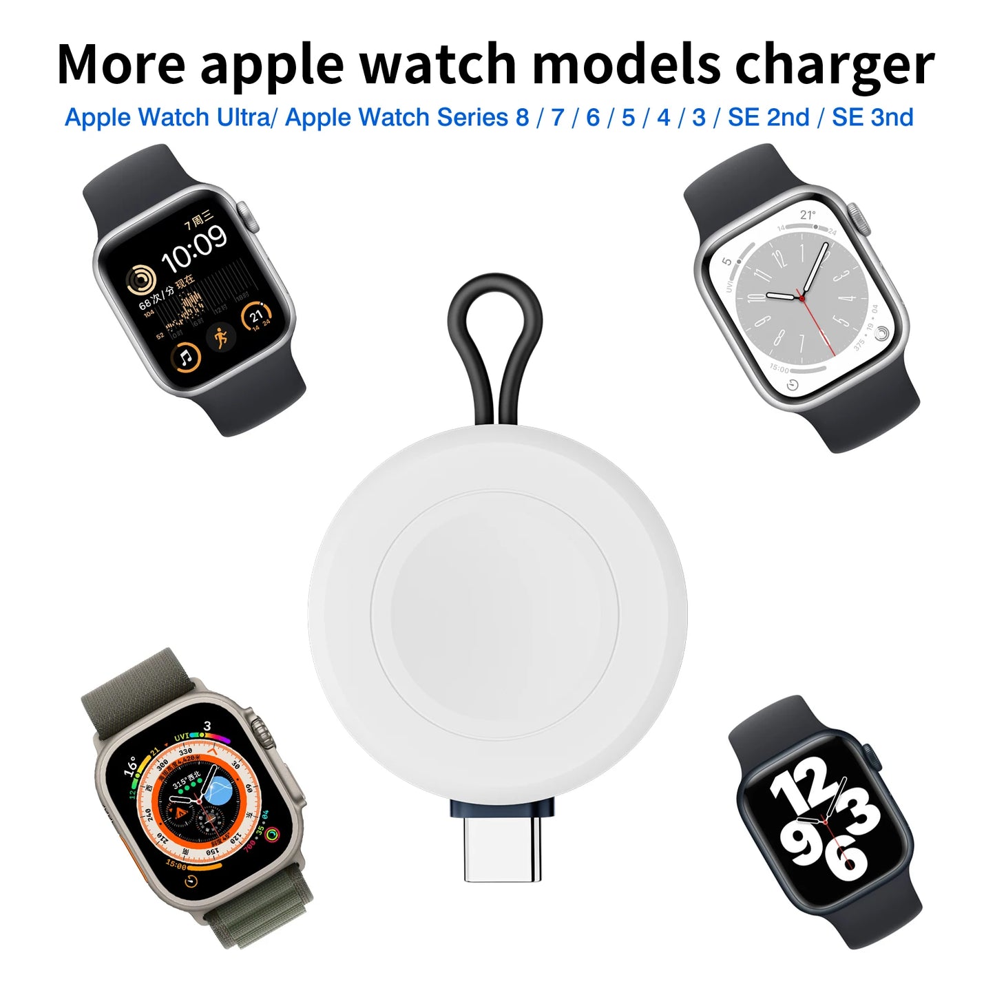 USB-C Magnetic Apple Watch Charger – Portable Travel Size Peaceful Pleasures Health and Wellness