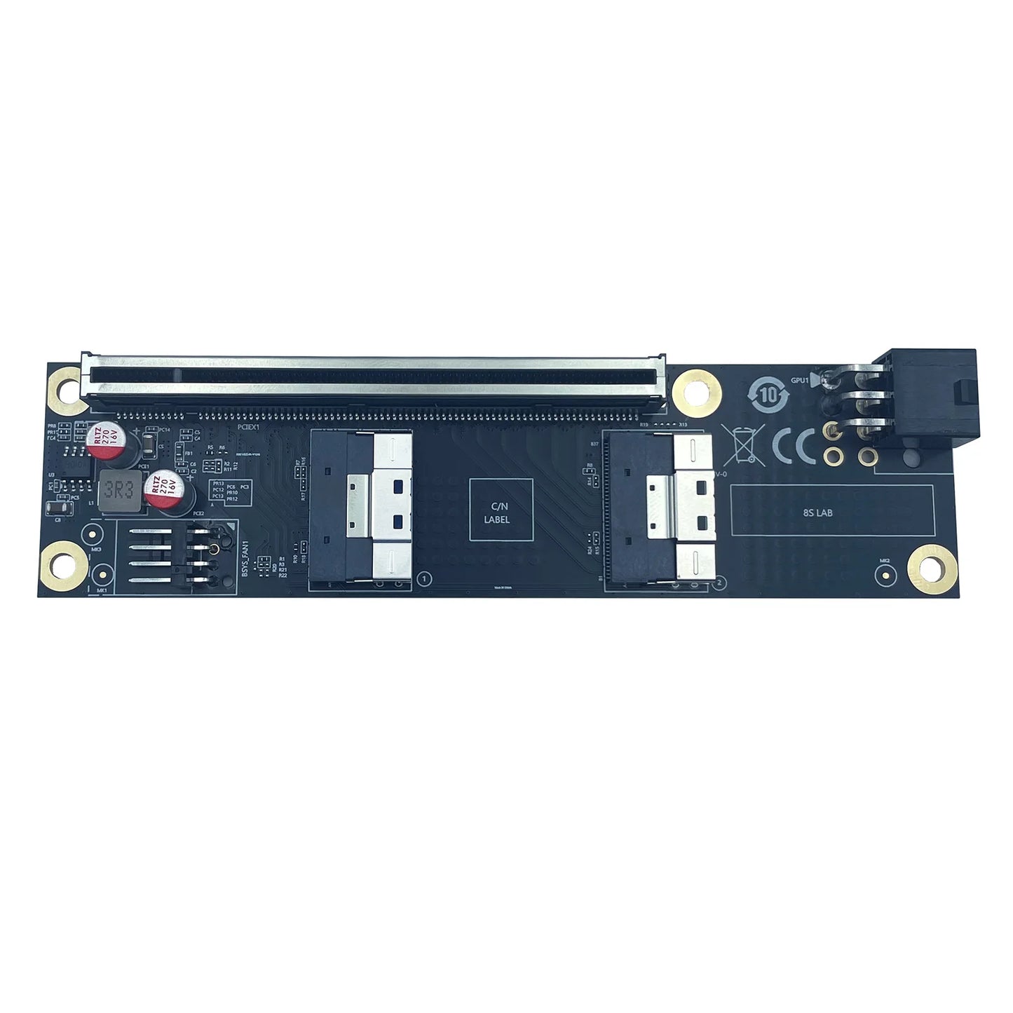 Discrete GPU Graphics Card U.2 SSD Extension Adapter PCI Express 4.0 X16 to SlimSAS SFF-8654 8i A-B Cable Converter Riser Cables Peaceful Pleasures Health and Wellness Adapter Card