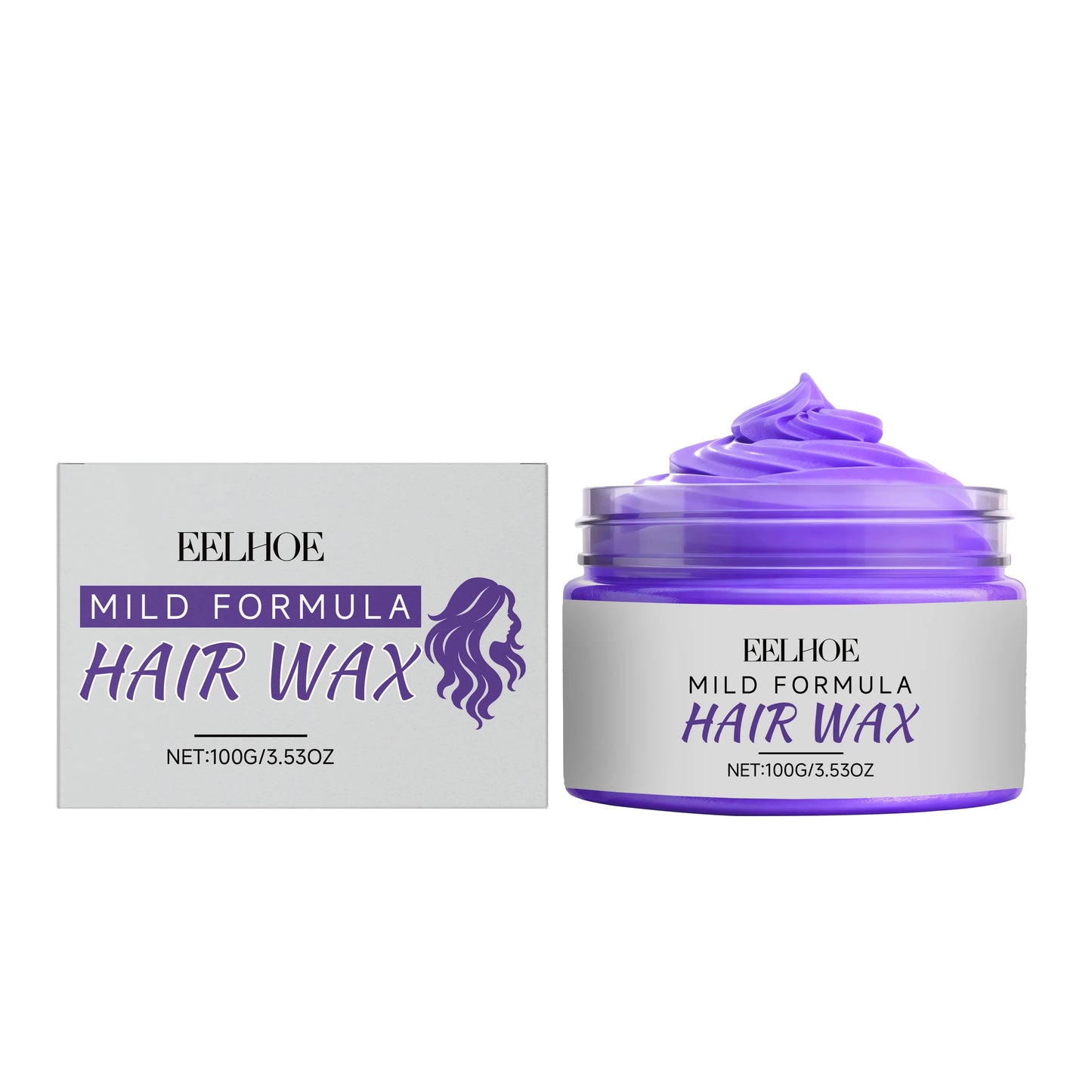 Eelhoe Purple Hair Wax – Instant Temporary Color, 100g Hair Color Wax Peaceful Pleasures Health and Wellness 100g Boxed