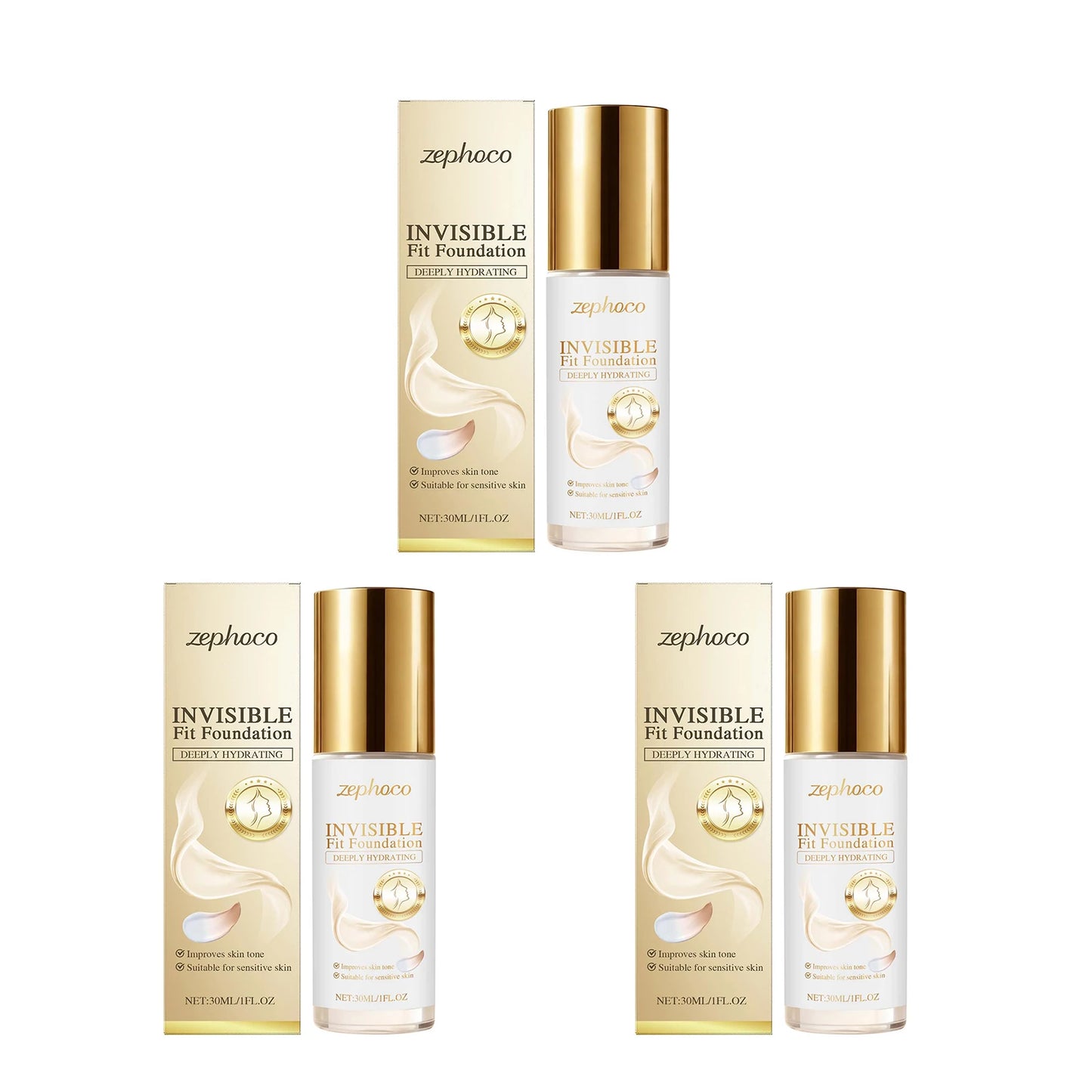 Zephoco 2-in-1 Color Changing Foundation | Full Coverage Matte