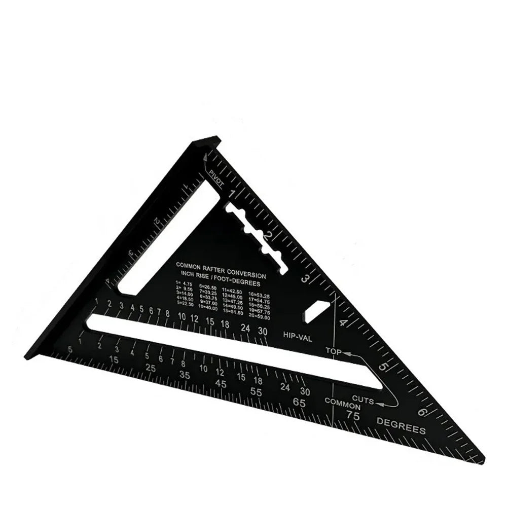 7" Aluminum Speed Square Triangle Ruler | Metric & Imperial