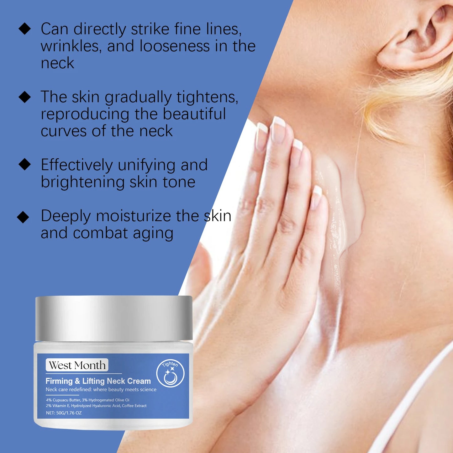 Collagen Neck Cream – Firming, Anti-Wrinkle & Brightening | 50g