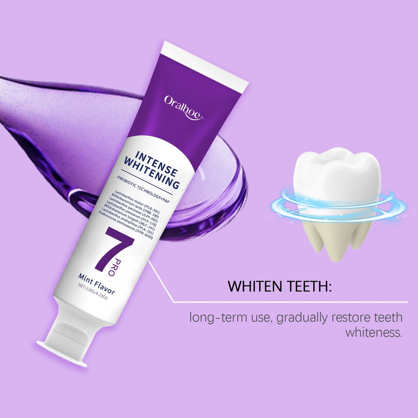 Oralhoe Purple Hydroxyapatite Whitening Toothpaste | Fresh Breath