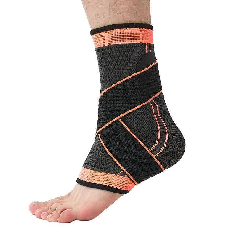 Ankle Protection for Running Basketball and Football with Straps Fixed To Prevent Ankle Sprains Knitted Elastic Shock-absorbing Peaceful Pleasures Health and Wellness Orange L