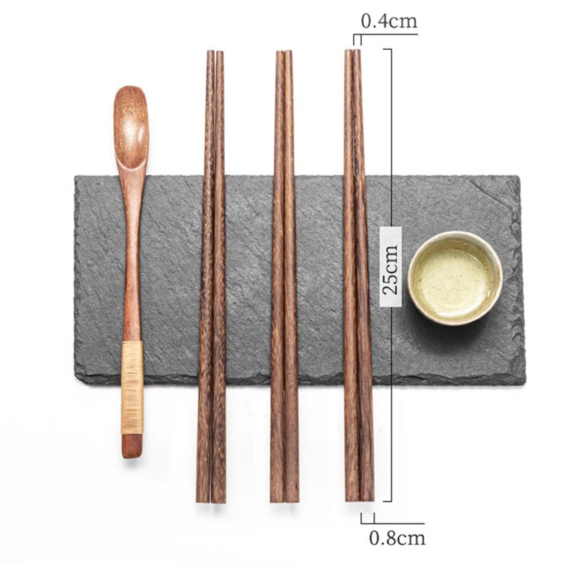 5Pairs chicken wing wooden chopsticks Korean Restaurant non-wax wooden solid wood Portable Healthy Food Stick For Sushi Chopstic Peaceful Pleasures Health and Wellness