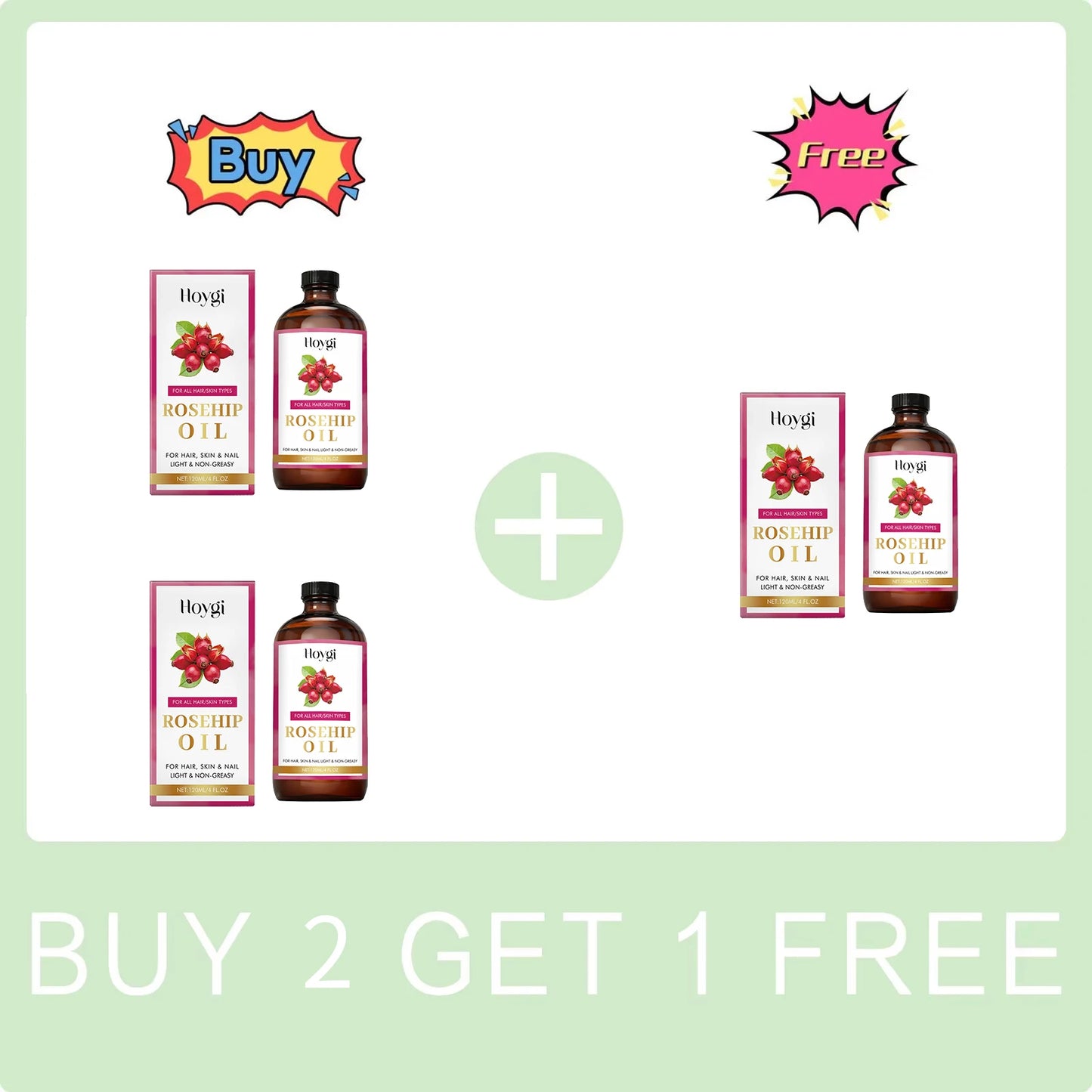 Rosehip Seed Soothing Essential Oil for Hair, Skin & Nail Rejuvenate Skin Hydrating & Repairing Hair Moisturizing Massage Oil Peaceful Pleasures Health and Wellness Buy 2 Get 1 Free