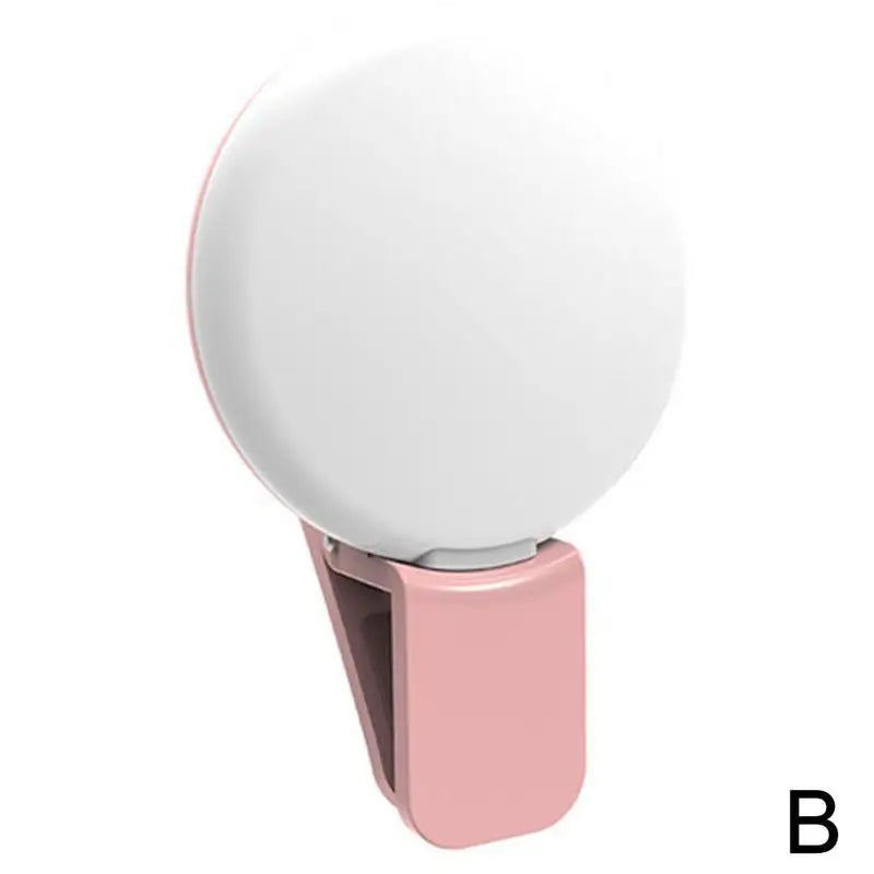 Mini LED Selfie Ring Light – Clip-On Phone Fill Light, 3 Brightness