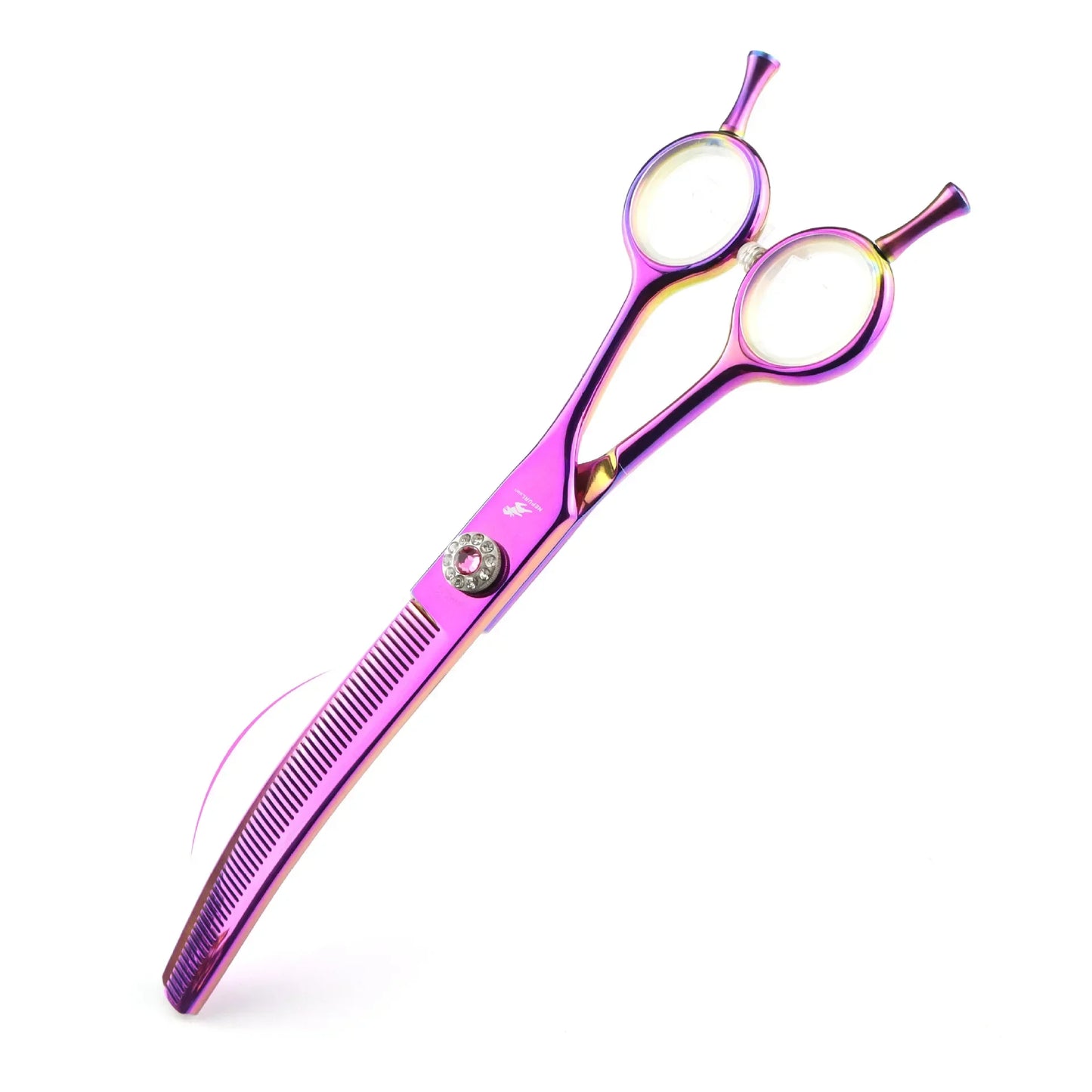 7.25" Professional Dog Grooming Curved Thinning Scissors 440C
