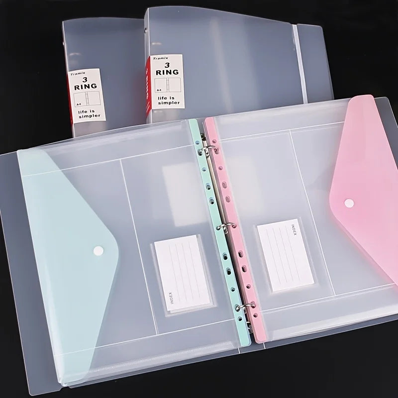 6-Pack Expandable Binder Pockets 11-Hole Side-Opening Folders
