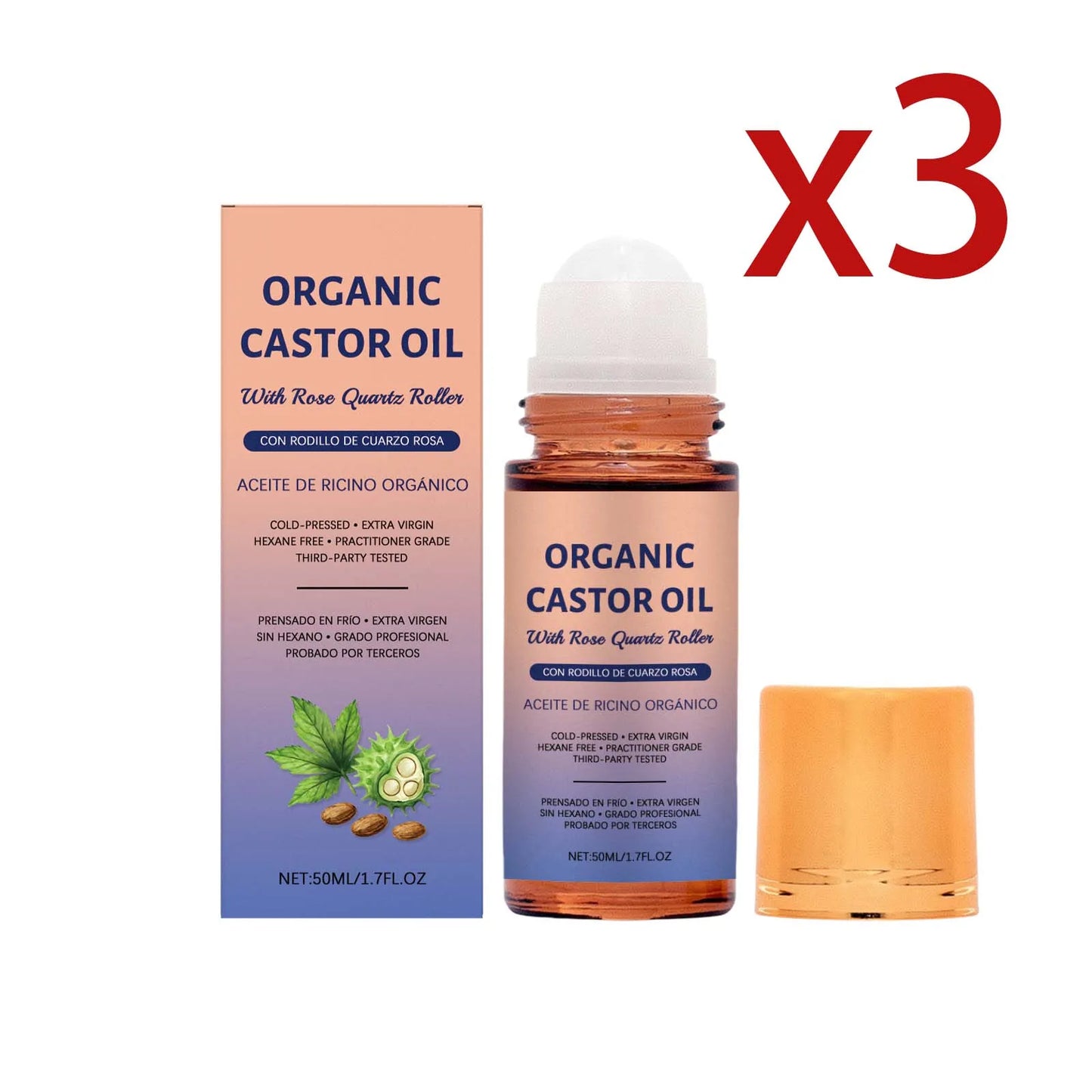 Castor Oil Soothing Essence Ball – Deep Hydration Serum 50ml