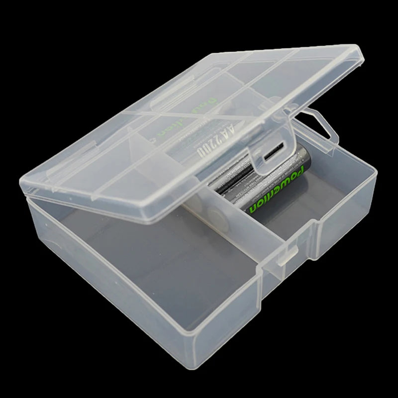 1PC Transparent Battery Storage Box For 18650 Batteries Plastic Organizer With Hardware Accessories And Clear Divider With Cover Peaceful Pleasures Health and Wellness