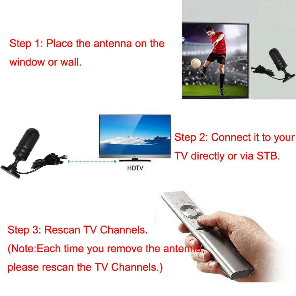 DVB-T2 Indoor TV Antenna – Over-the-Air HD Reception