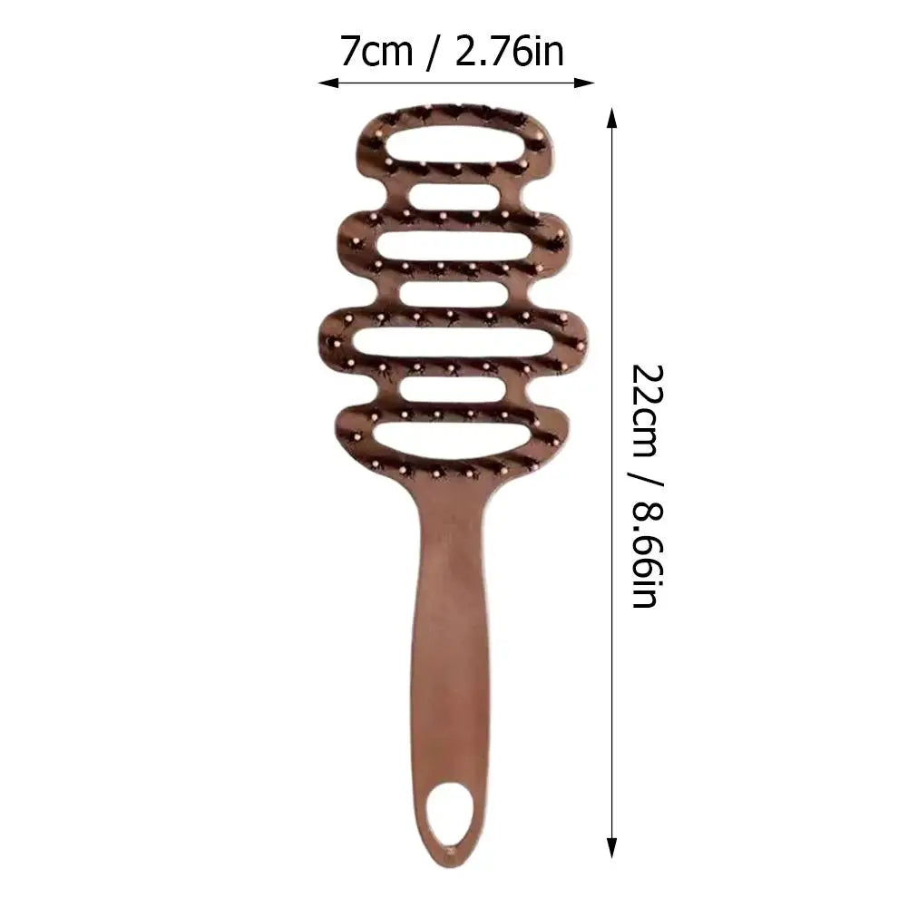 Hollow Vent Detangling Hair Brush | Boar Bristles & Nylon Pins | Scalp Massage & Fast Drying | For All Hair Types Peaceful Pleasures Health and Wellness