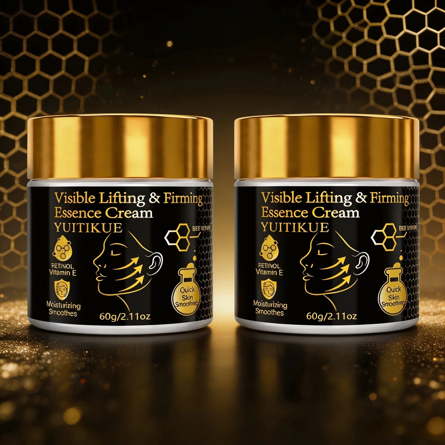 YUITIKUE Bee Venom Lifting Firming Cream 60g Retinol & Vitamin E Moisturizing Essence Cream for Smoother, Youthful Skin Peaceful Pleasures Health and Wellness 2pc