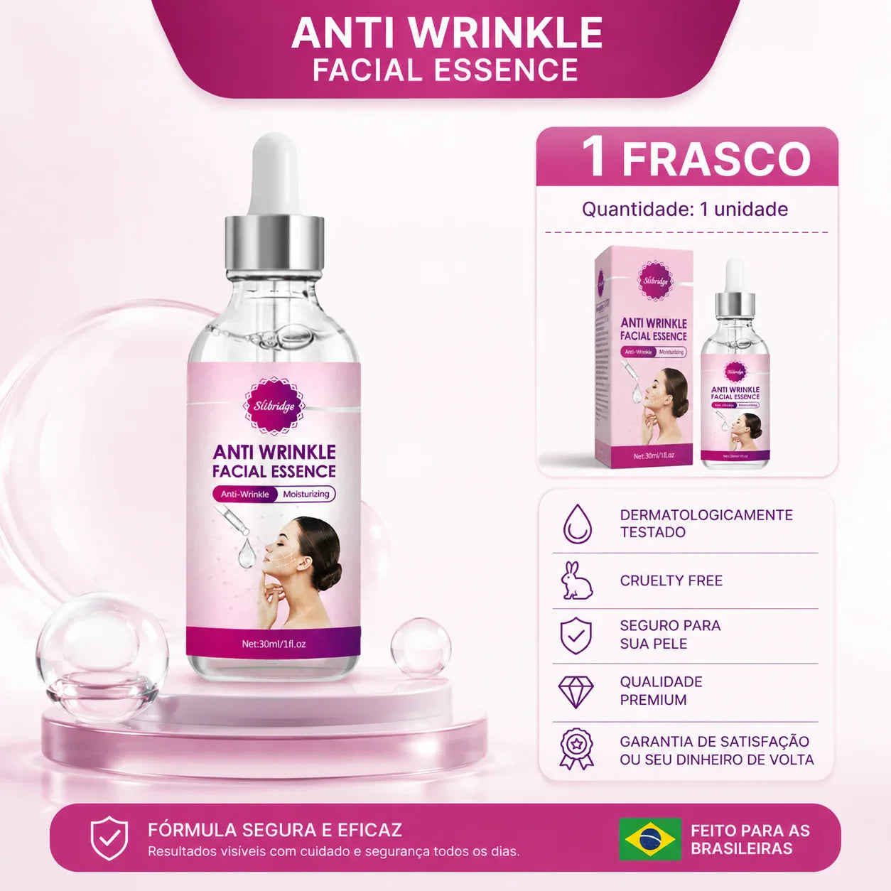 Plumping Facial Serum – Hyaluronic Acid & Collagen Anti-Aging