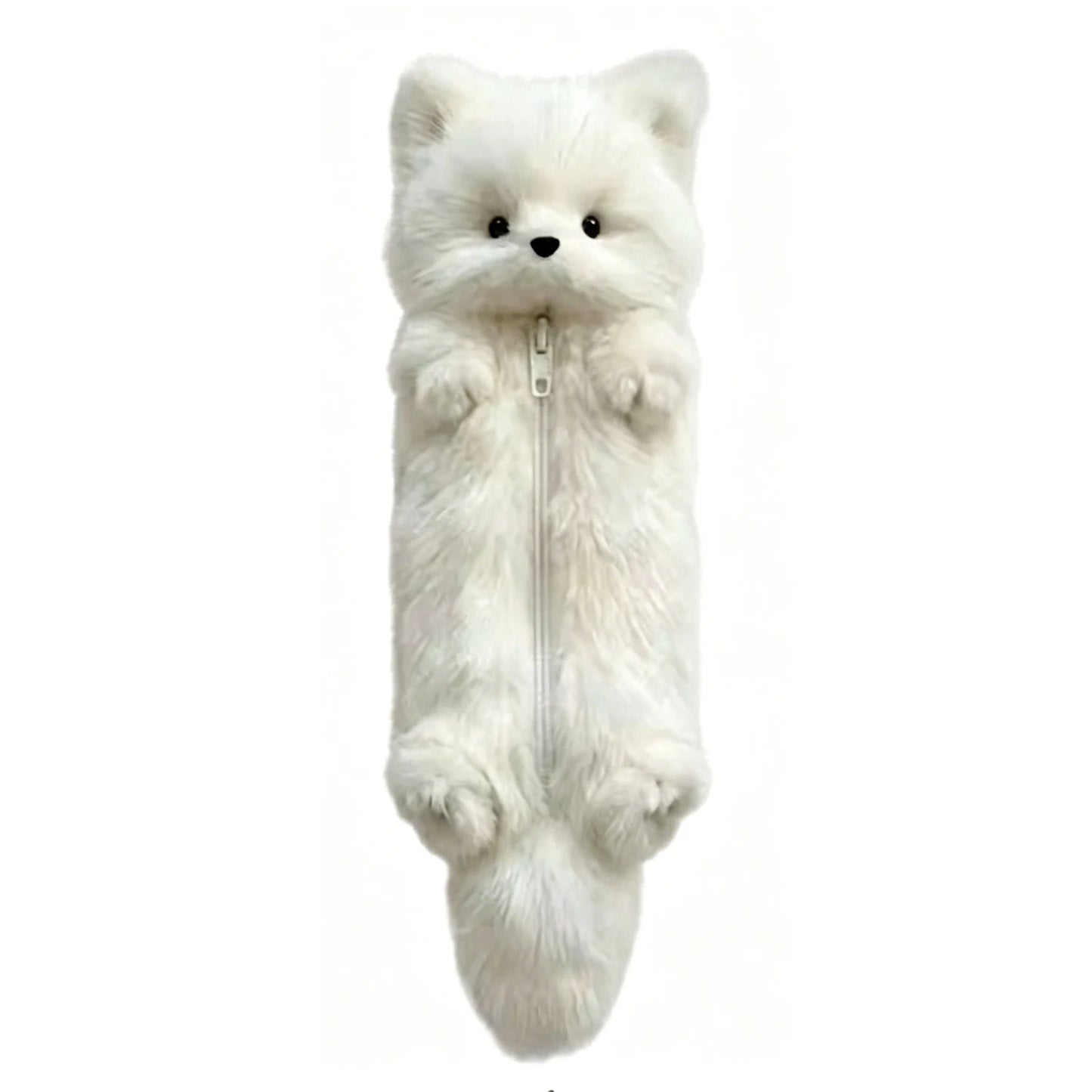 Plush Fox Pencil Case – Large Capacity Animal Stationery Pouch