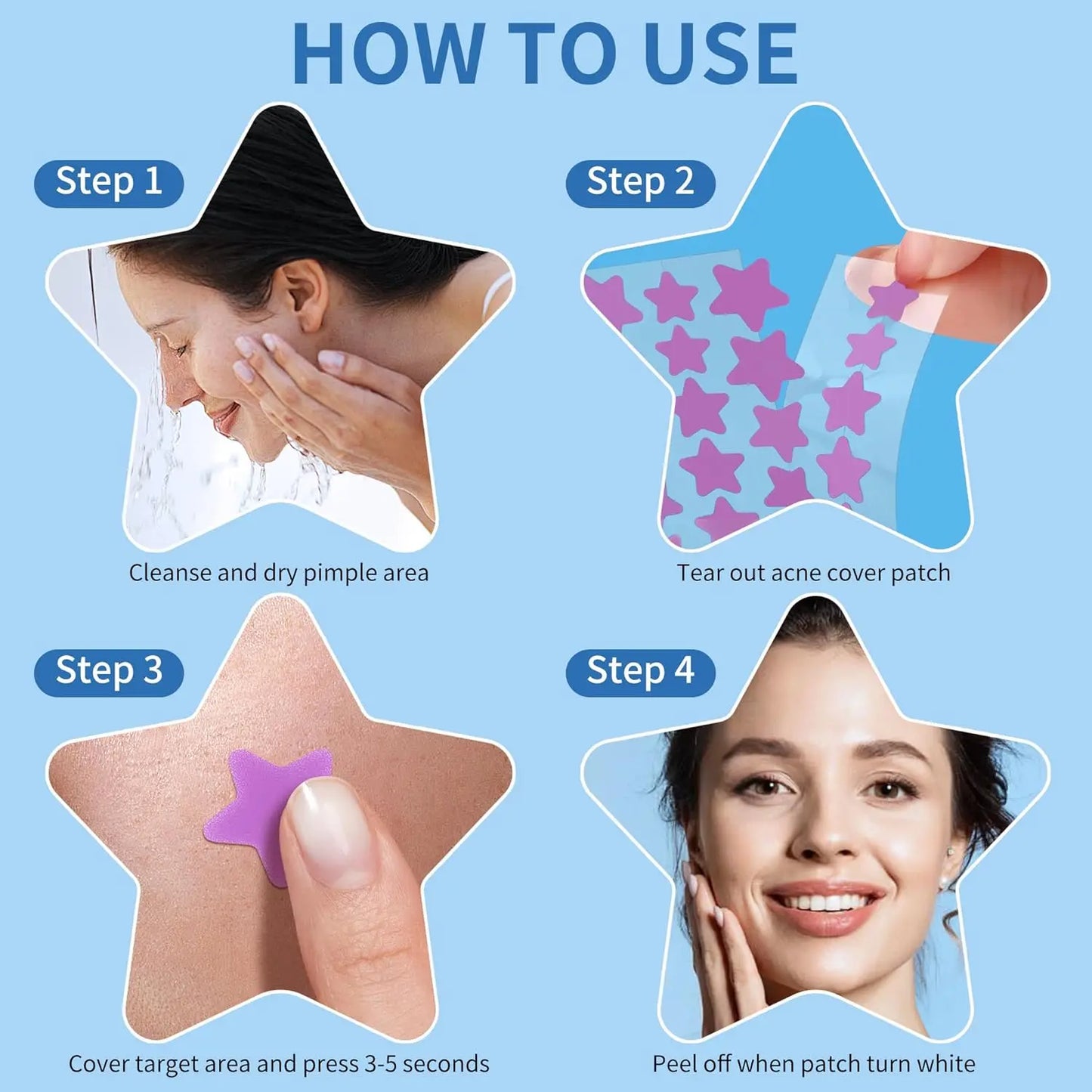 Hydrocolloid Acne Patches – Invisible, Waterproof, All Skin Types
