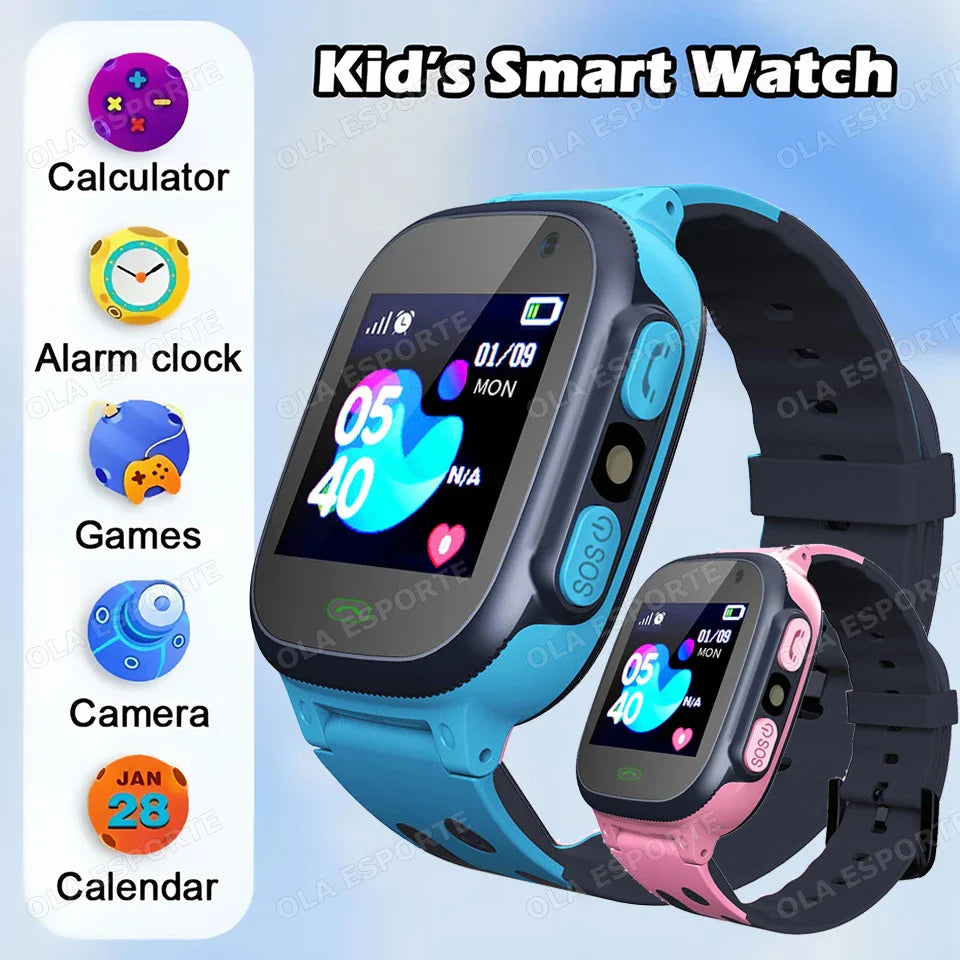 Kids Smart Watch GPS Tracker, Two-Way Call & SOS | Waterproof