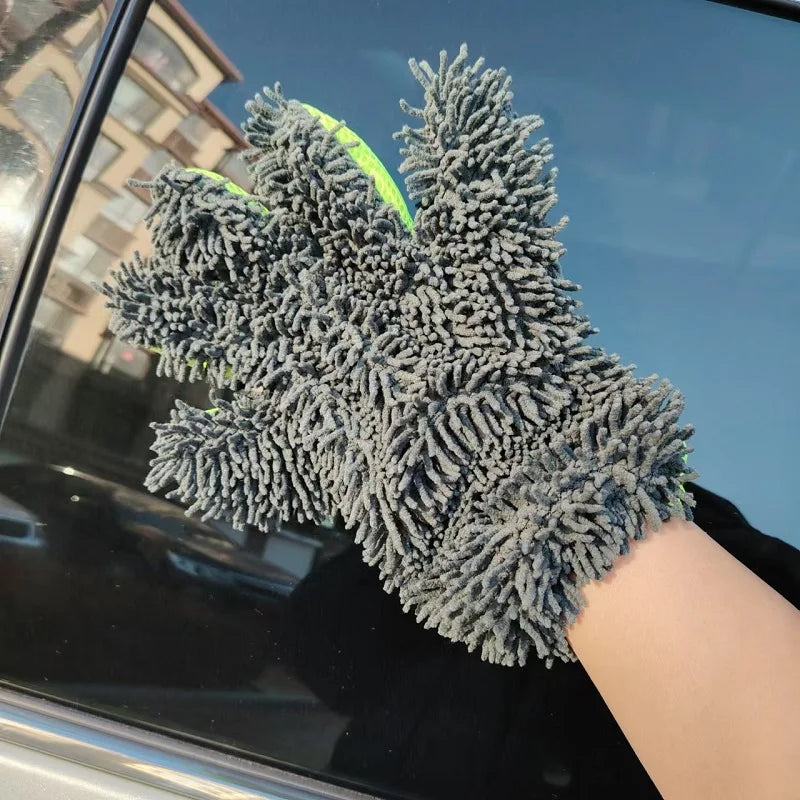 Plush Car Wash Gloves – Coral Fleece Wheel Hub Cleaning Mitt Car Wash Mitt Peaceful Pleasures Health and Wellness