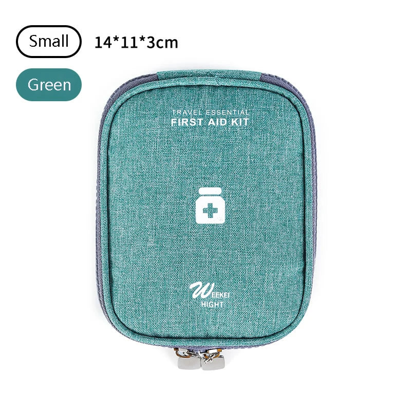 Home First Aid Kit Large Capacity Empty Medicine Storage Bag Portable Travel Medicine Box Survival Bag Emergency Bag For Car Peaceful Pleasures Health and Wellness Green Small