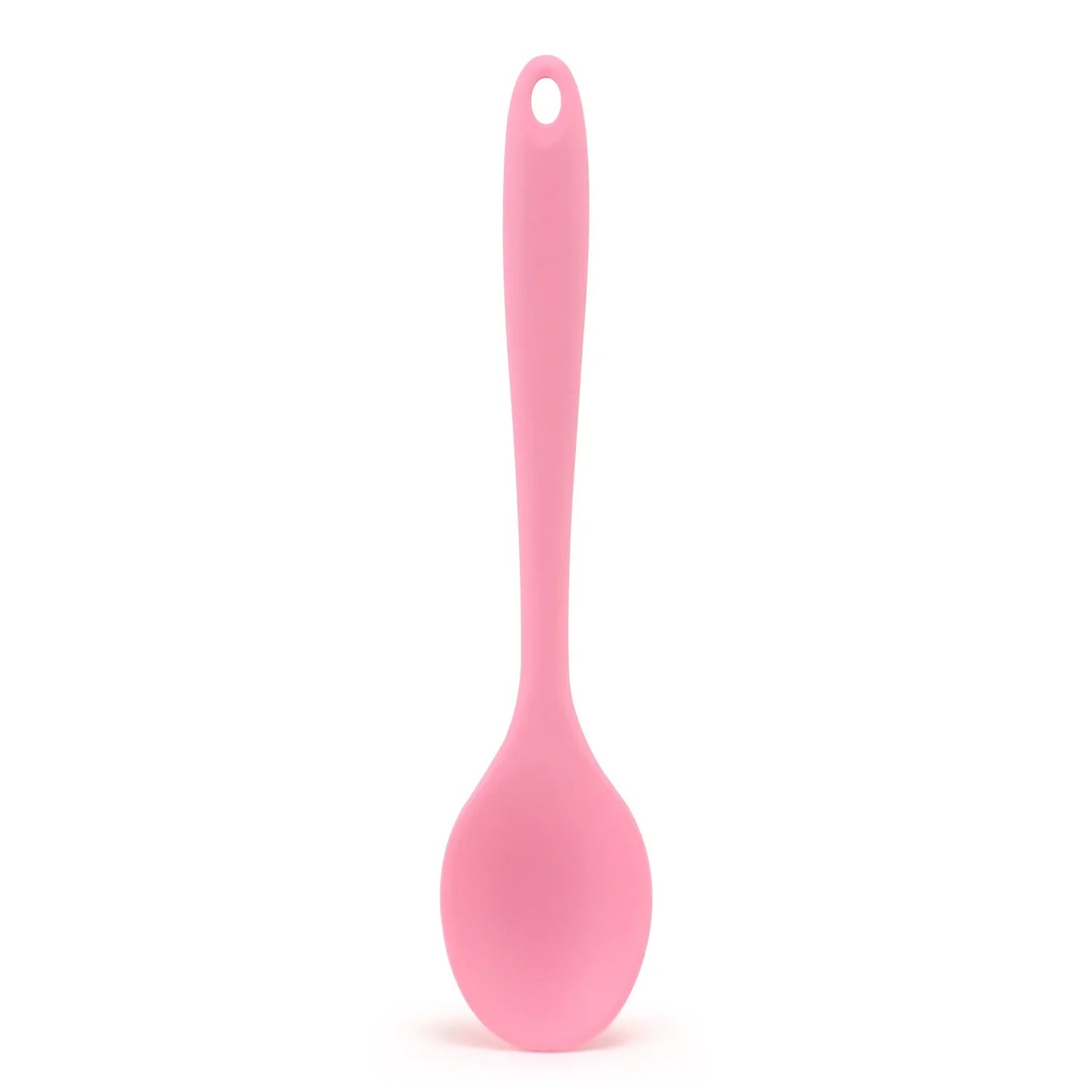 2026 New Silicone Spoon Mixing Soup Spoons Kitchen Mixing Ladle Cooking Utensils Kitchenware Tool for Stirring and Serving Peaceful Pleasures Health and Wellness Pink