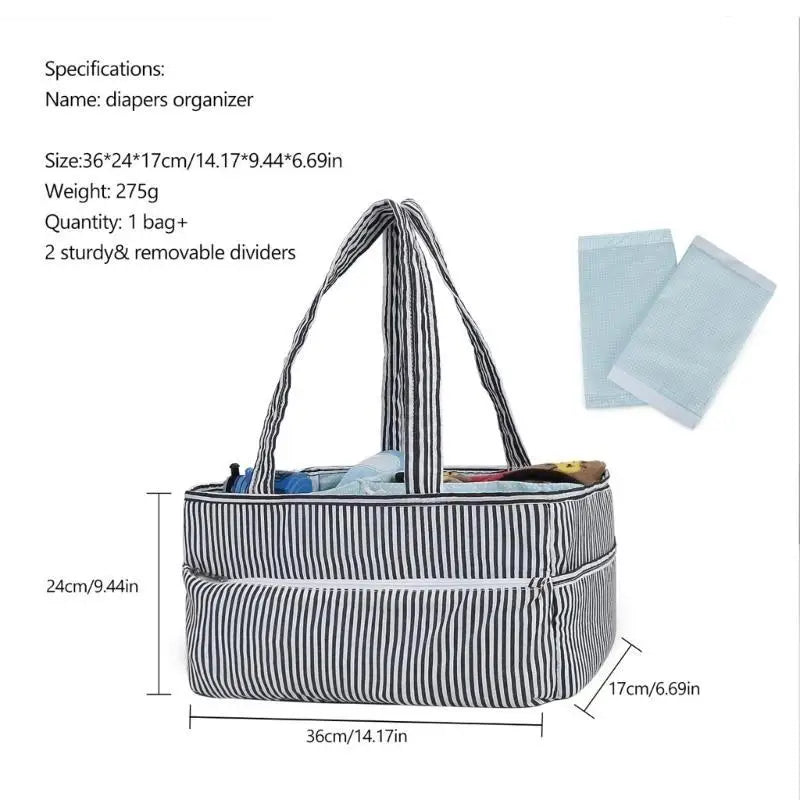 Portable Baby Diaper Storage Bag | Nursery & Travel Organizer