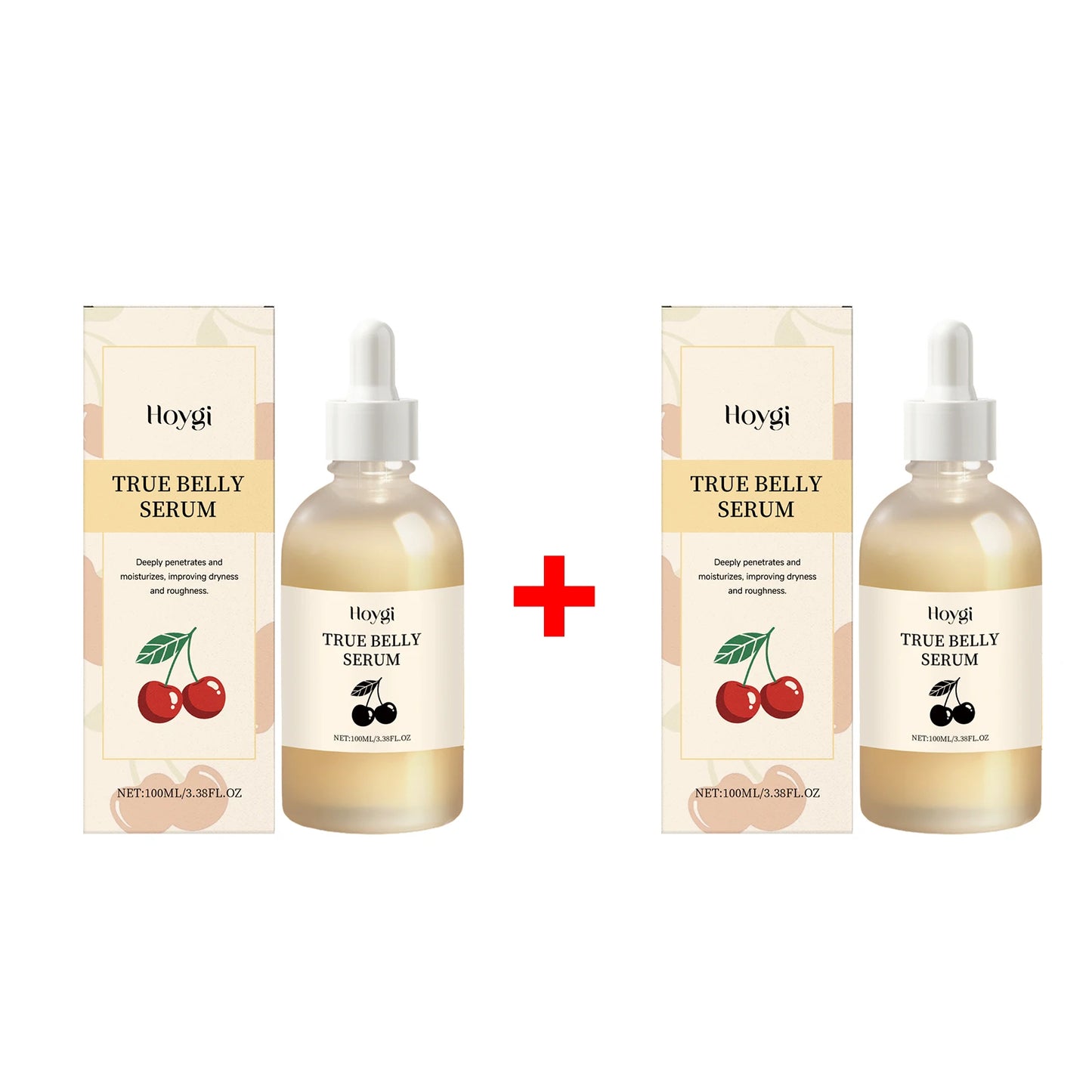 Cherry Belly Serum for Belly Tightening Improves Skin Elasticity Nourishing Dryness Roughness Enhances Body Contour Body Serum Peaceful Pleasures Health and Wellness 2pcs