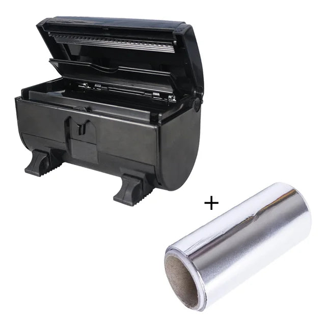 Profession Barbershop Automatic Tin Paper Cutting Foil storage box Dispenser small-scale Dispenser Salon Accessories Tools Peaceful Pleasures Health and Wellness A
