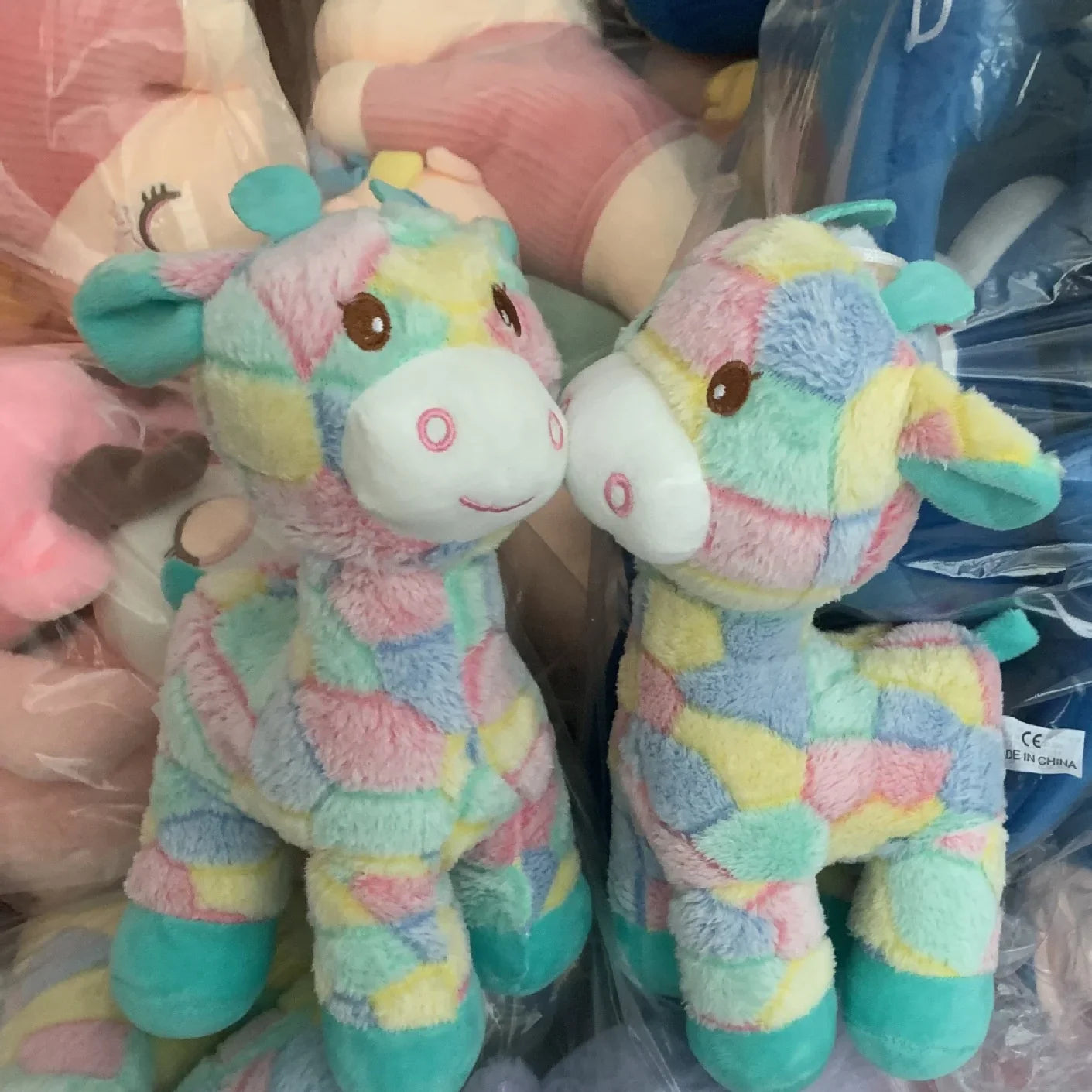 Soft Rainbow Giraffe Plush Toy – Stuffed Animal Gift & Décor