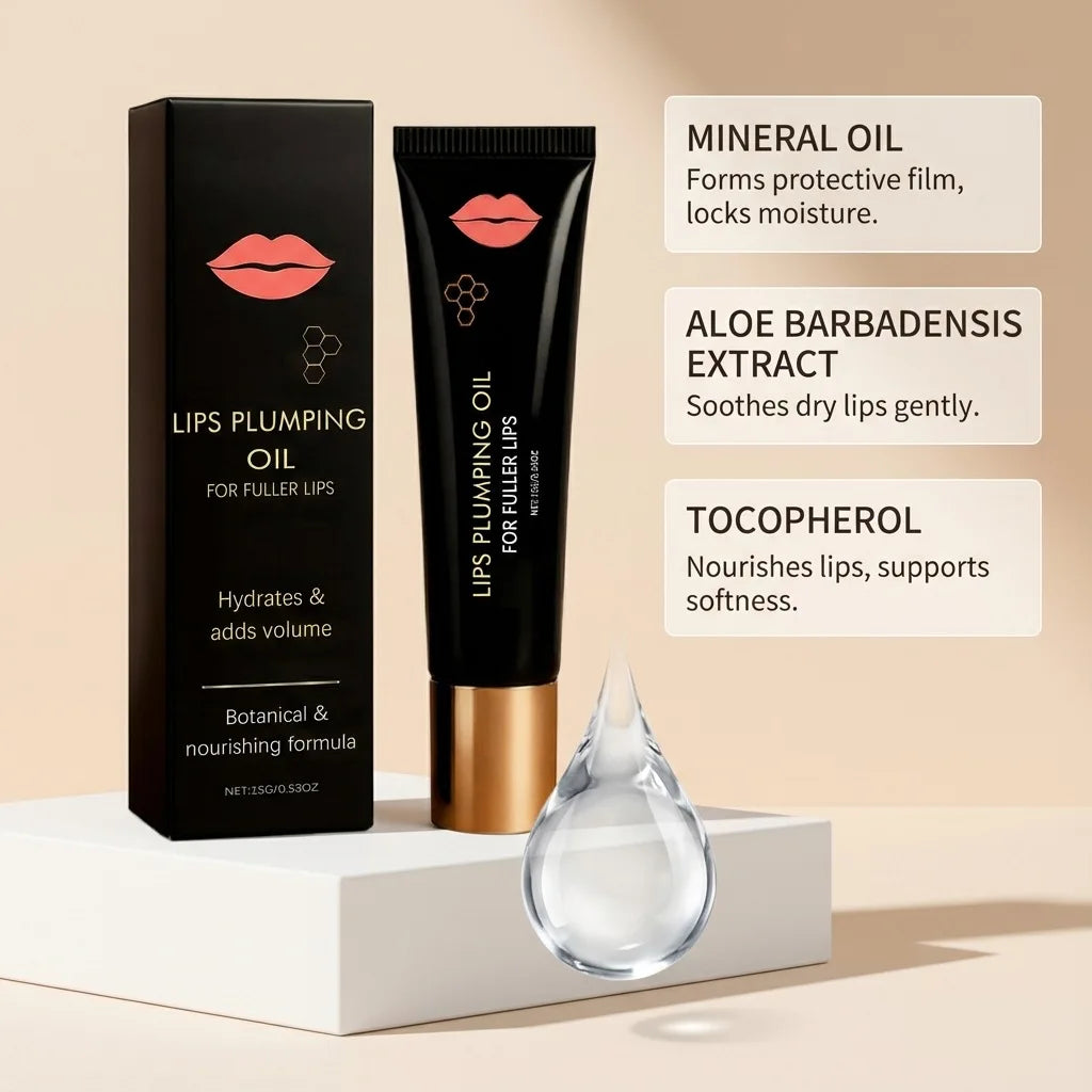 Moisturizing Plumping Lip Oil – Lightweight Daily Hydration