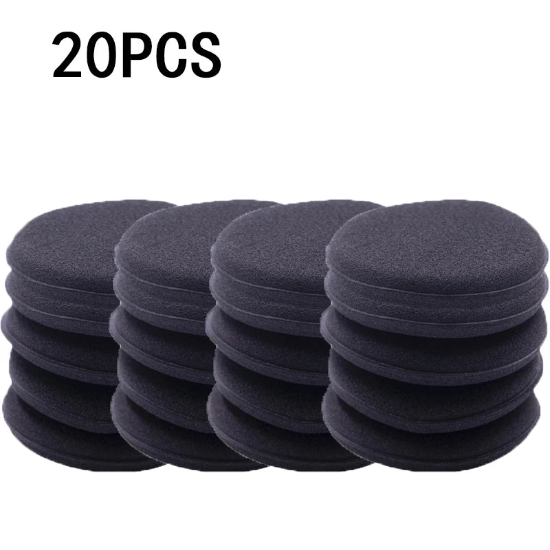 20-Pack Car Wax Foam Sponge Applicator Pads 10CM | Detailing