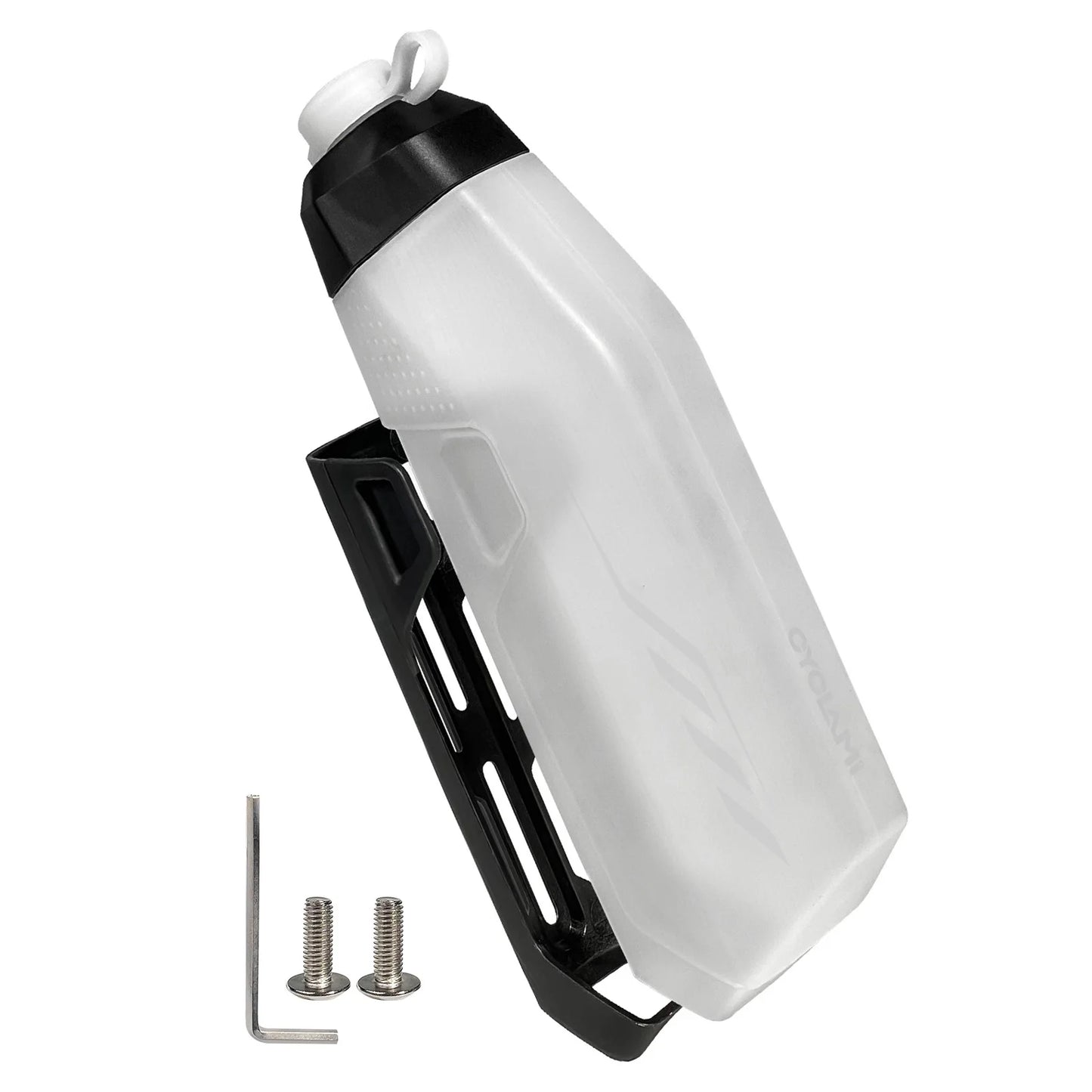 650ml Aerodynamic Water Bottle Bracket Set Squeeze To Drink Design Pneumatic Cycling Water Bottle for Road Mountain Bicycle Peaceful Pleasures Health and Wellness Ivory