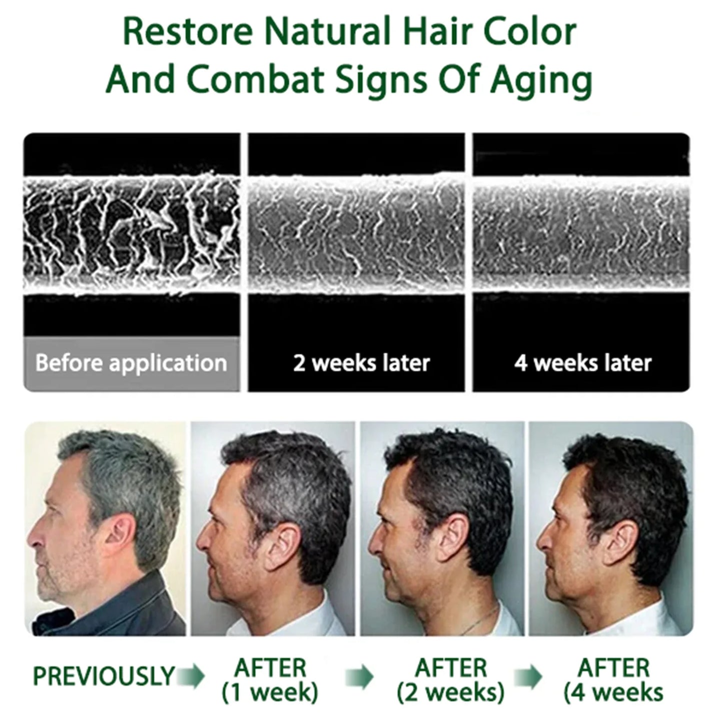 EELHOE Gray Hair Darkening Spray – Natural Black Hair Treatment