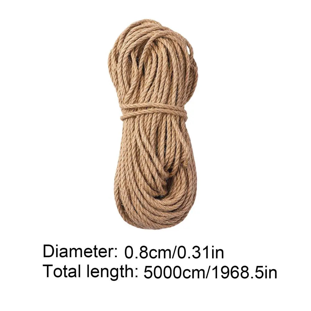 Natural Sisal Rope Cat Scratcher Replacement Wrap – 164 ft