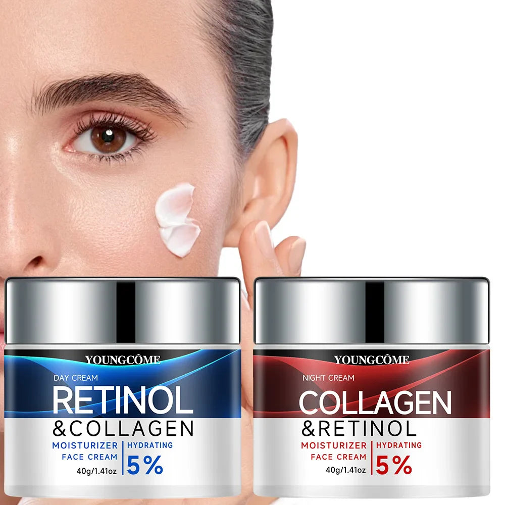 YOUNGCOME Collagen Retinol Face Cream Set – Hyaluronic Acid 2pc
