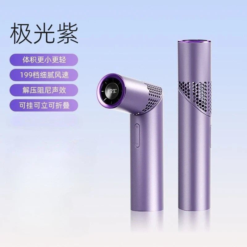 Foldable Lipstick Mini Fan – Brushless Motor & 3000mAh USB