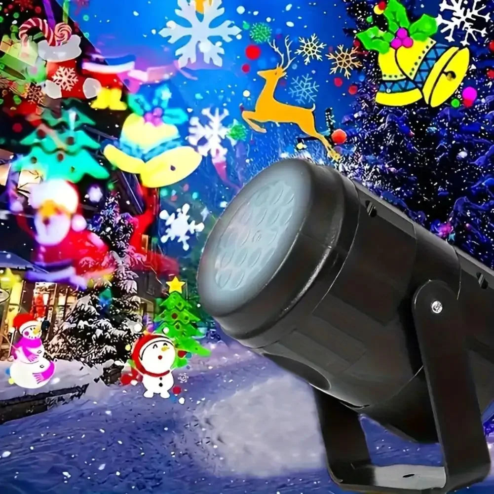 USB Powered Christmas Snowflake Projector Fairy Lamp with Holiday Patterns Rotating Spotlight for Home Decor Halloween Xmas Gift Peaceful Pleasures Health and Wellness Christmas