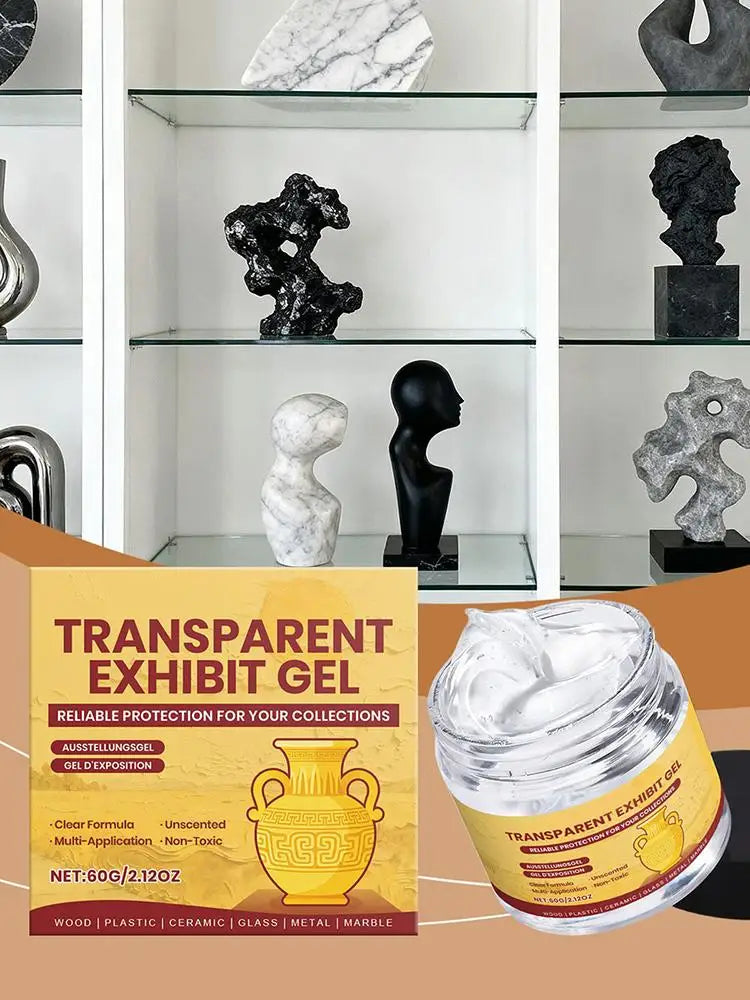 60g Museum Gel Clear Removable Glue Adhesive Museum Wax for Antiques Glass Ceramics Figures Decorations Conservation Art Gallery Peaceful Pleasures Health and Wellness