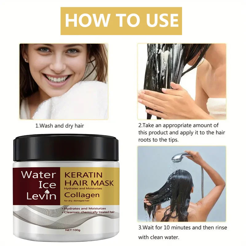 Keratin Collagen Hair Mask – Smoothing Moisturizing Conditioner