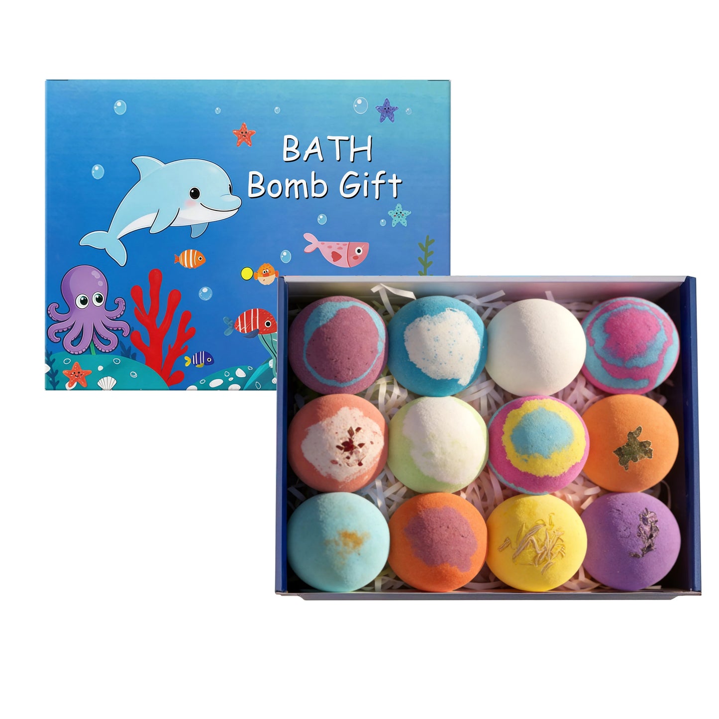 Organic Bath Bombs with Surprise Toys – Ocean Kids Gift Set