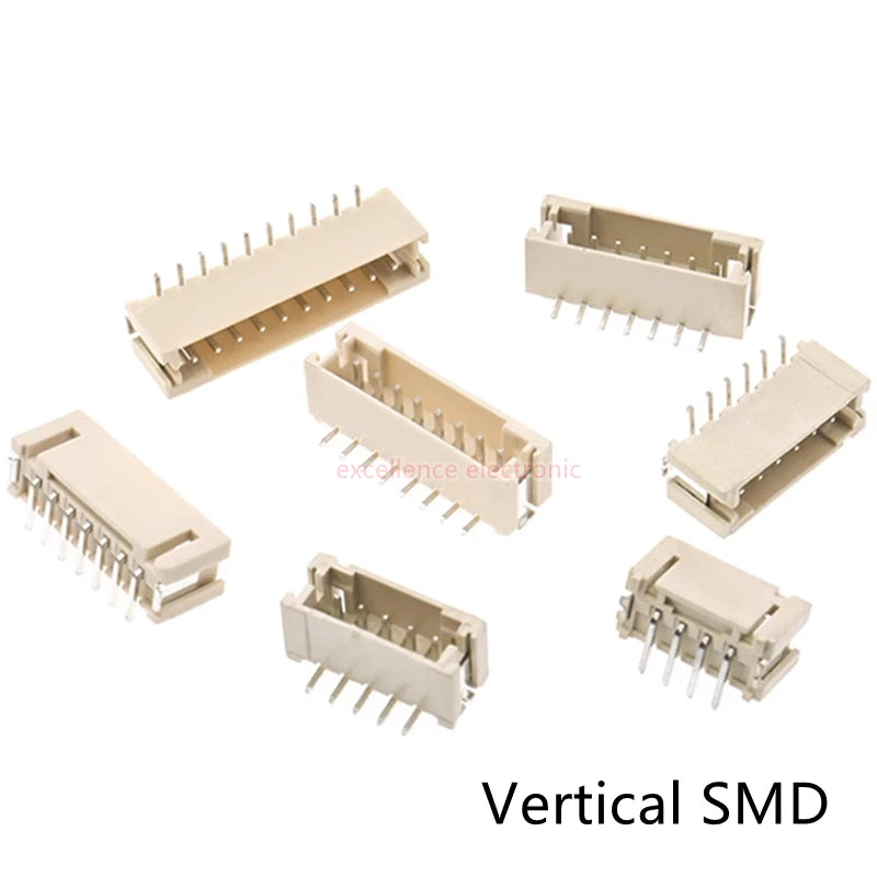 50/20Pcs JST PH2.0mm 2/3/4/5/6/7/8/9/10 Pin Horizontal Paste Vertical Patch Pin Holder SMT Connector 2.0MM Pitch Male SMD Peaceful Pleasures Health and Wellness Vertical 4P 20PCS