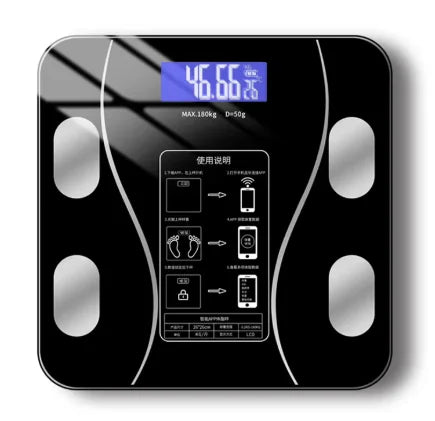 New USB Body Fat Scale,Intelligent and Precise Home Fat Scale,Adult Body Scale,Small Electronic Scale, Weighing Scale Body Scale Peaceful Pleasures Health and Wellness Black-22