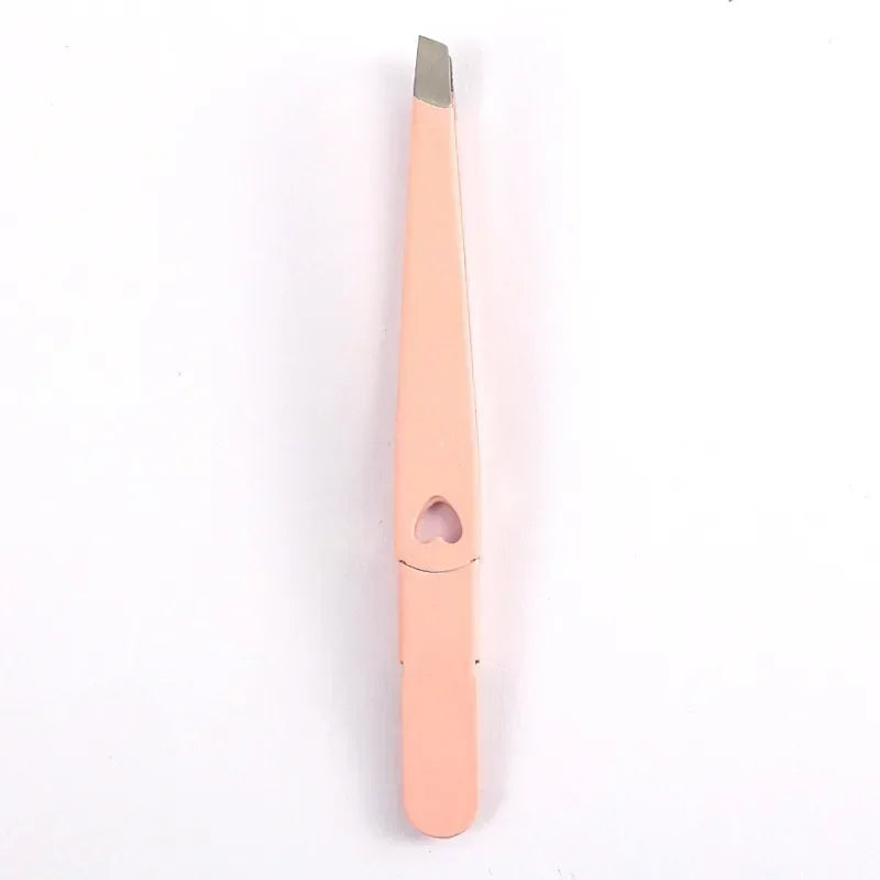 3pcs Beard plucking tweezers oblique mouth, men's beard clip, eyebrow clip plucking pliers Peaceful Pleasures Health and Wellness Pink