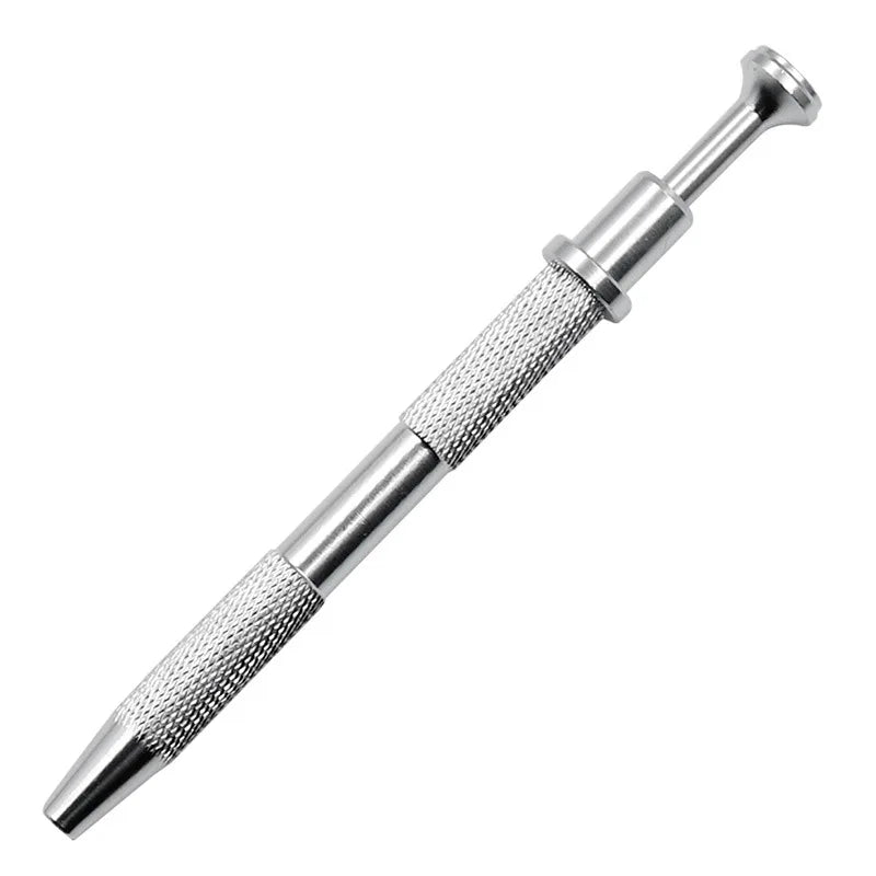 IC Chip Extractor Electronic Component Parts Suction Pen With Bend Tweezers Catcher Pick Up Tool Metal Grabber Repair Hand Tools Peaceful Pleasures Health and Wellness Silver