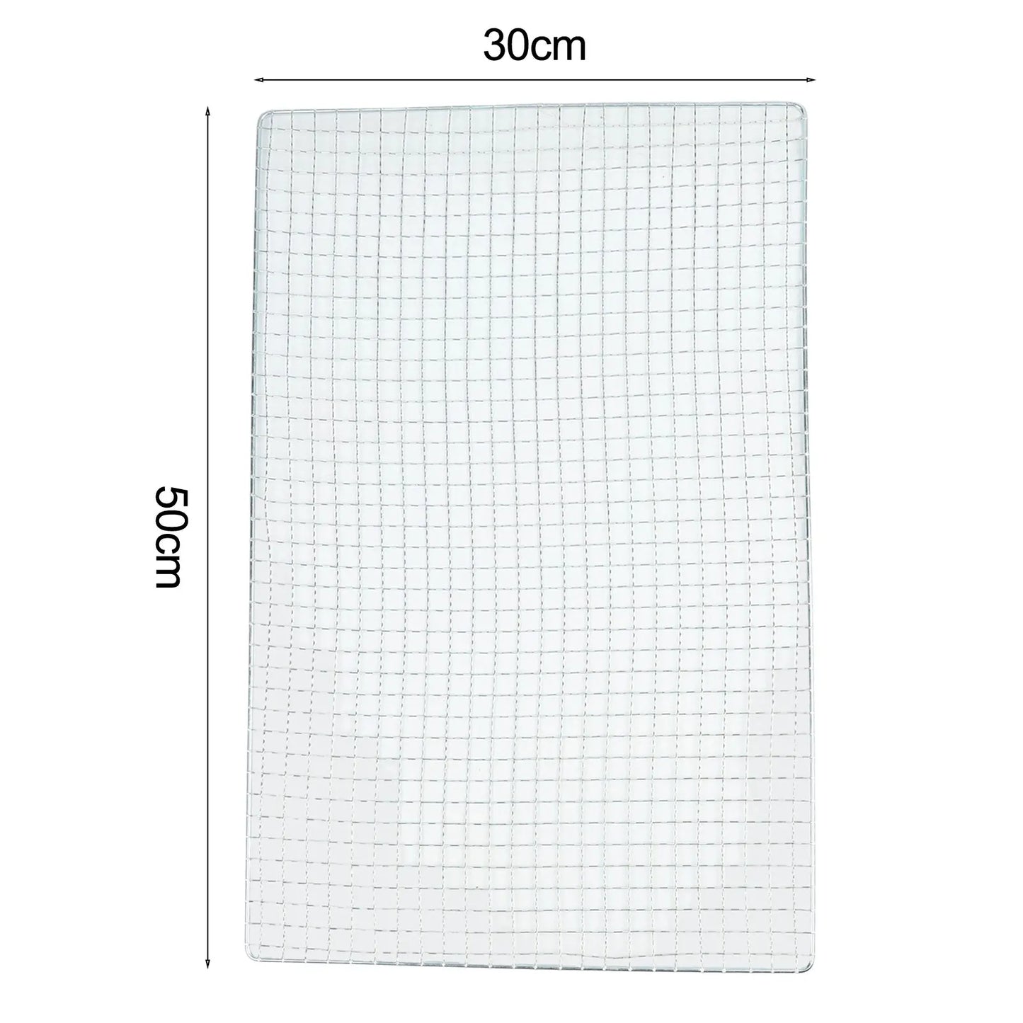 Square Roast Grate Net Grid Galvanized Iron BBQ Fish Meat Vegetable