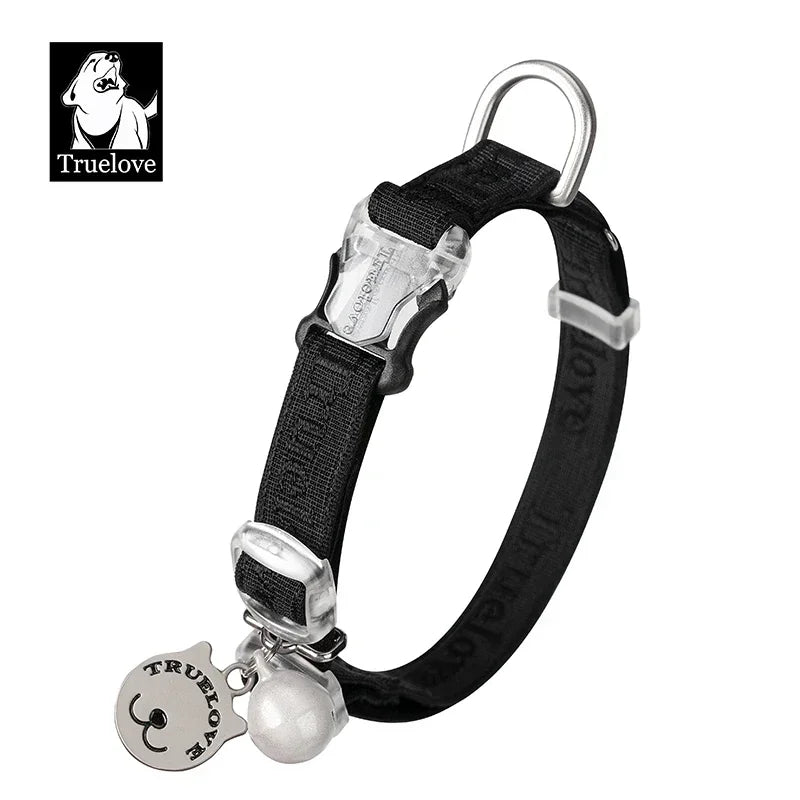 Truelove Elastic Soft Nylon Cat & Small Dog Collar | TLC5313 Peaceful Pleasures Health and Wellness Black M China Mainland