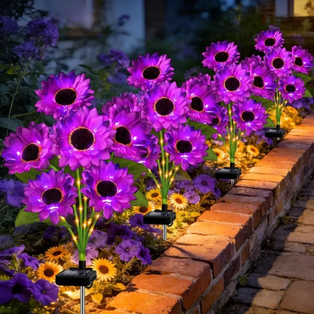 Solar Sunflower Garden Stake Light – Waterproof LED Lawn Lamp